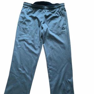 REEBOK MEN'S WORKOUT LARGE FLEECE PANTS GREY